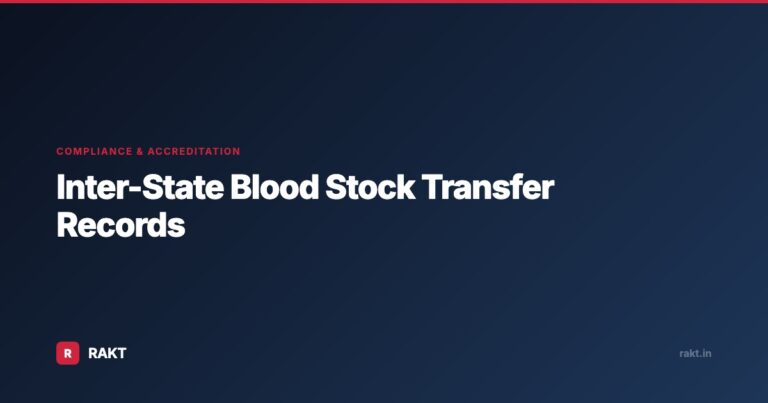 Inter-State Blood Stock Transfer Records