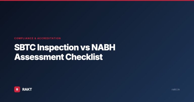 SBTC Inspection vs NABH Assessment Checklist