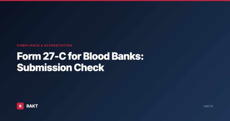 Form 27-C for Blood Banks: Submission Check