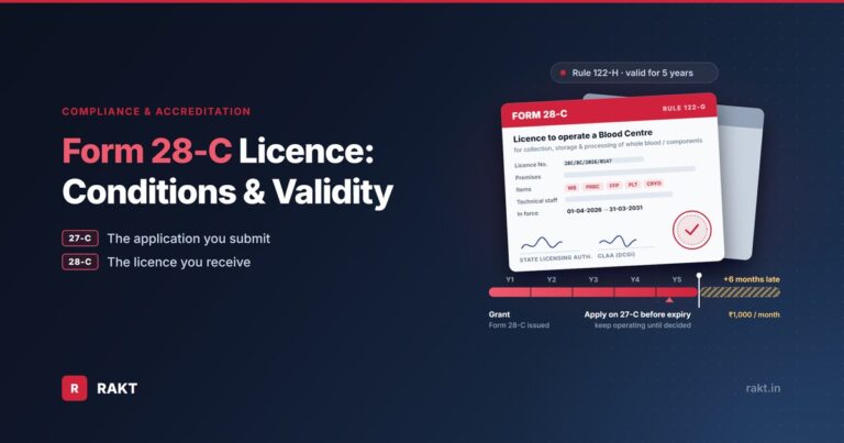 Form 28-C Blood Centre Licence: What It Covers, Conditions and Validity
